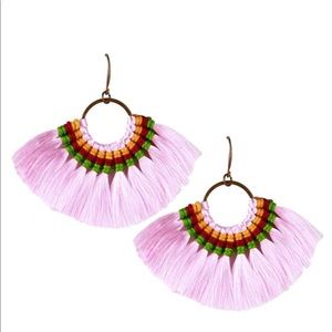 Lilac tassel earrings, drop earrings